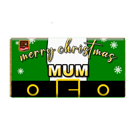 Merry Christmas Mum - Novelty Chocolate Wrapper Or Bar Novelty Joke Gift