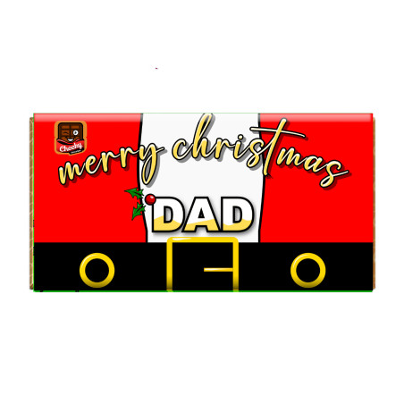 Merry Christmas Dad - Novelty Chocolate Wrapper Or Bar Novelty Joke Gift