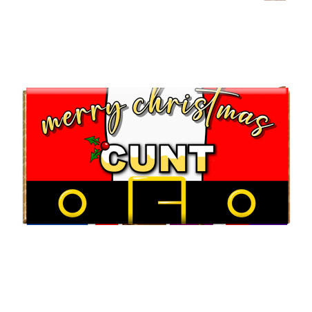 Merry Christmas Cunt Cheeky Chocolate - Novelty Chocolate Wrapper Or Bar Novelty Joke Gift