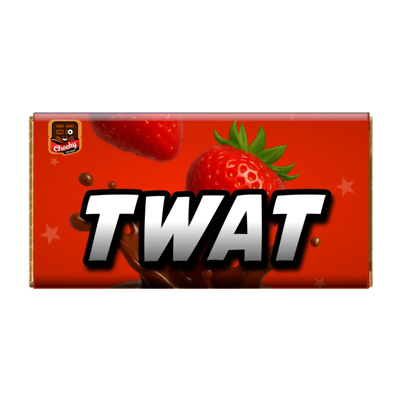 Twat Cheeky Chocolate - Novelty Chocolate Wrapper Or Bar Novelty Joke Gift