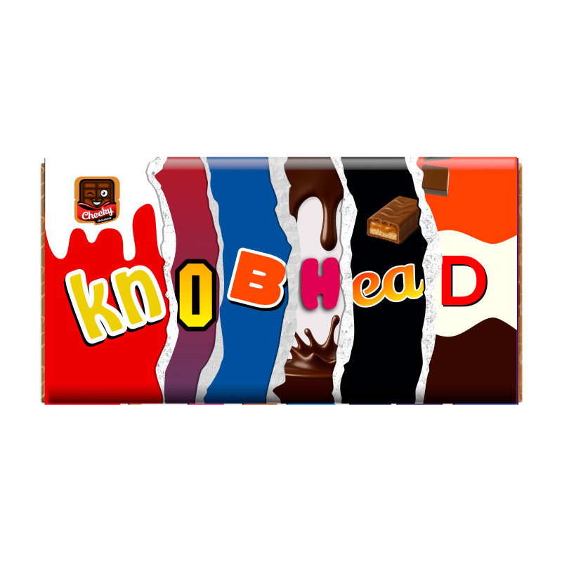 Knobhead Cheeky Chocolate - Novelty Chocolate Wrapper Or Bar Novelty Joke Gift