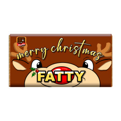 Merry Christmas Fatty Cheeky Chocolate - Novelty Chocolate Wrapper Or Bar Novelty Joke Gift