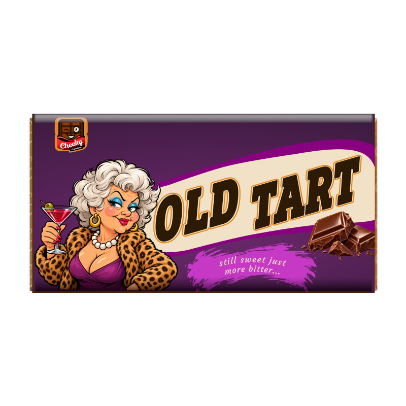 Old Tart Cheeky Chocolate - Novelty Chocolate Wrapper Or Bar Novelty Joke Gift